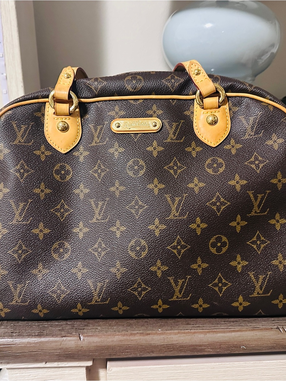 Louis Vuitton Monogram Montorgueil GM Vachetta Handles